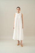 Lembayung Ruffle Collar Dress in Buttermilk