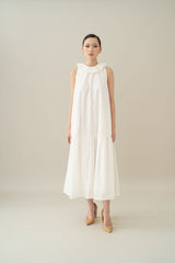 Lembayung Ruffle Collar Dress in Buttermilk (PO Shipment 17-26 March 2025)