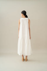 Lembayung Ruffle Collar Dress in Buttermilk (PO Shipment 17-26 March 2025)