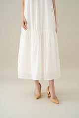 Lembayung Ruffle Collar Dress in Buttermilk (PO Shipment 17-26 March 2025)