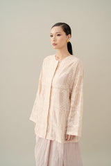 Lembayung Long Sleeve Top in Peach (Ready Shipment 11-25 March 2025)