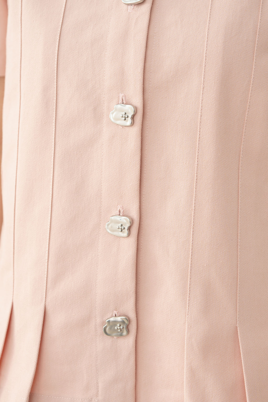 Lembayung Button Peplum Top in Hey Baby