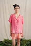 SD Satin Pajamas Set in Flamingo Pink (Shipment Date 8-19 June 2026)