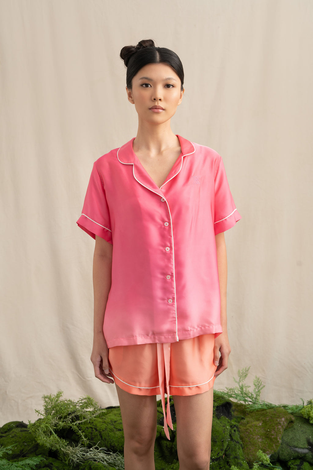 SD Satin Pajamas Set in Flamingo Pink (Shipment Date 8-19 June 2026)