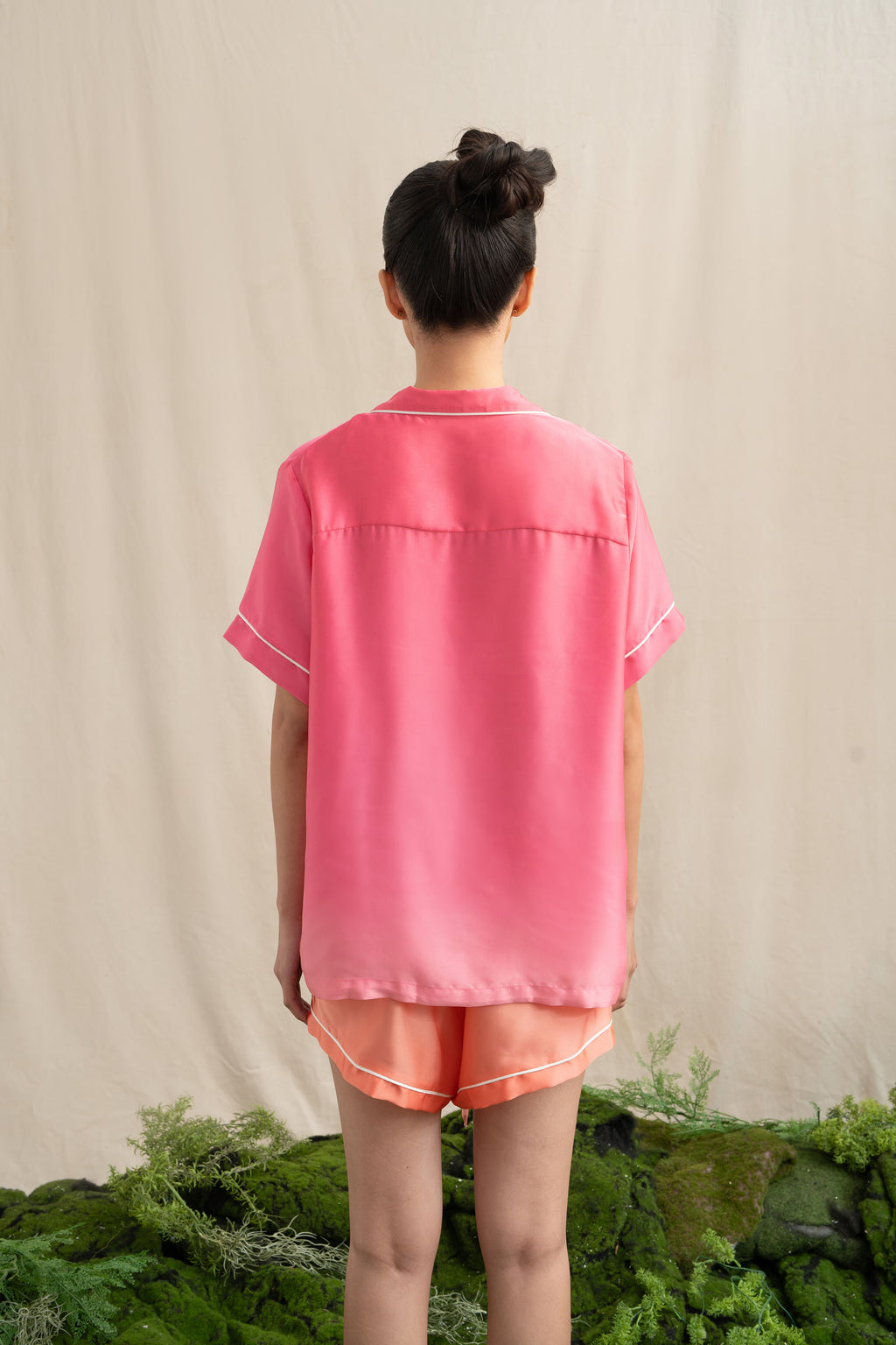 SD Satin Pajamas Set in Flamingo Pink (Shipment Date 8-19 June 2026)