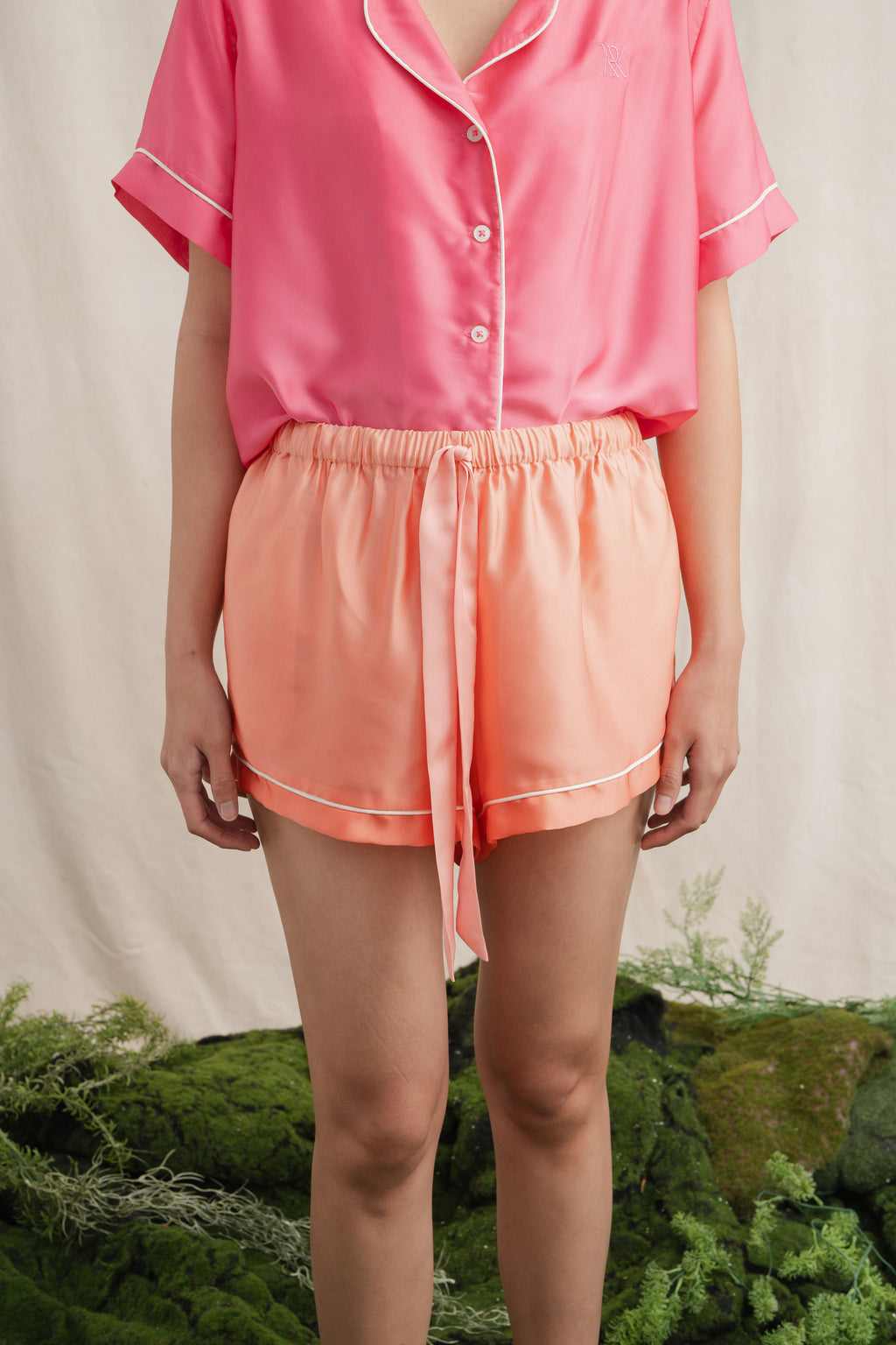 SD Satin Pajamas Set in Flamingo Pink (Shipment Date 8-19 June 2026)