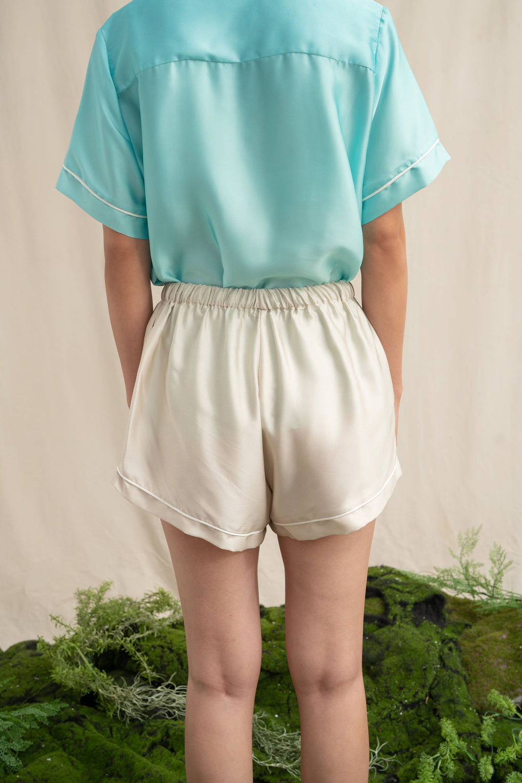 SD Satin Pajamas Set in Ocean Blue (Shipment Date 8-19 June 2026)
