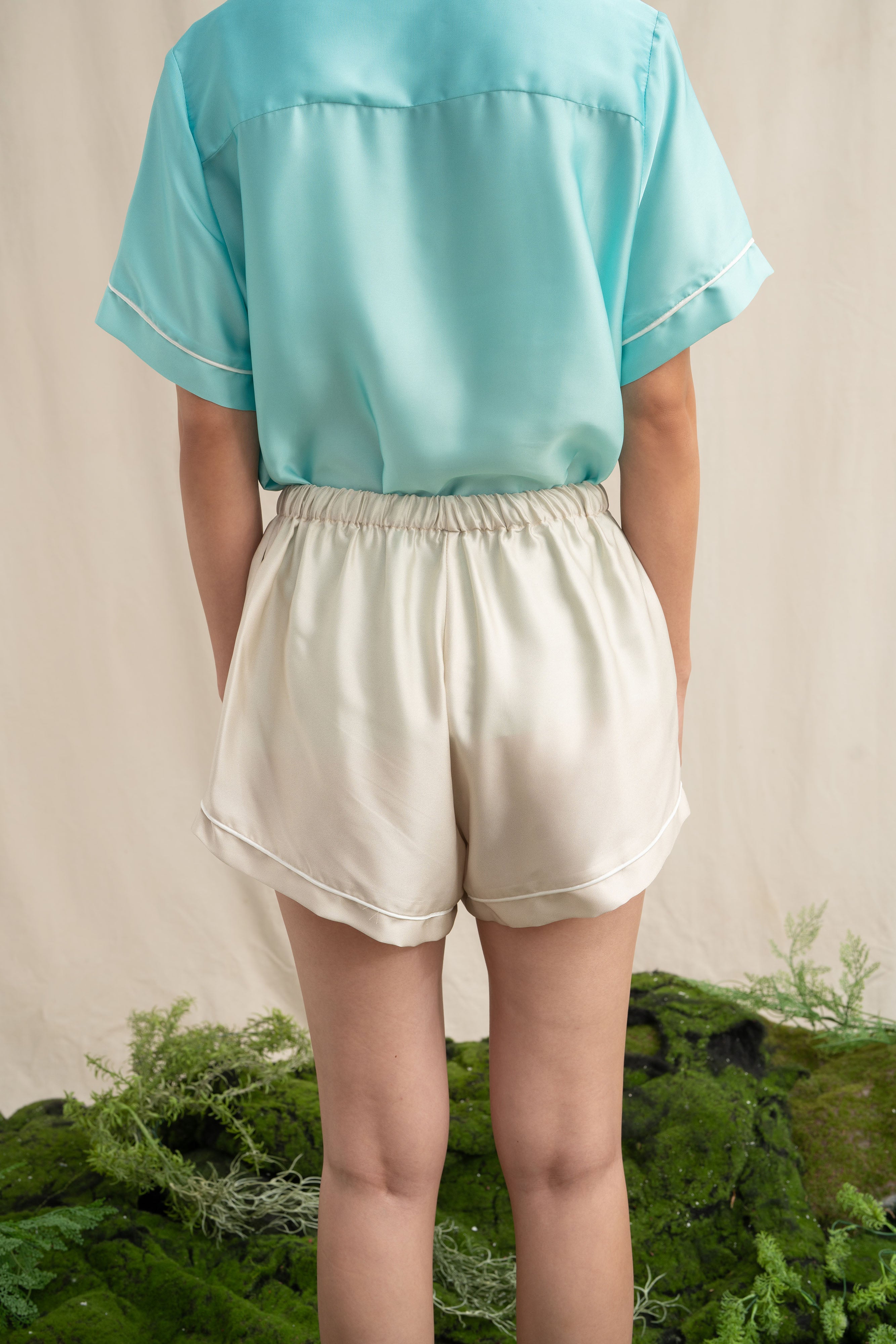 SD Satin Pajamas Set in Ocean Blue (Shipment Date 8-19 June 2026)