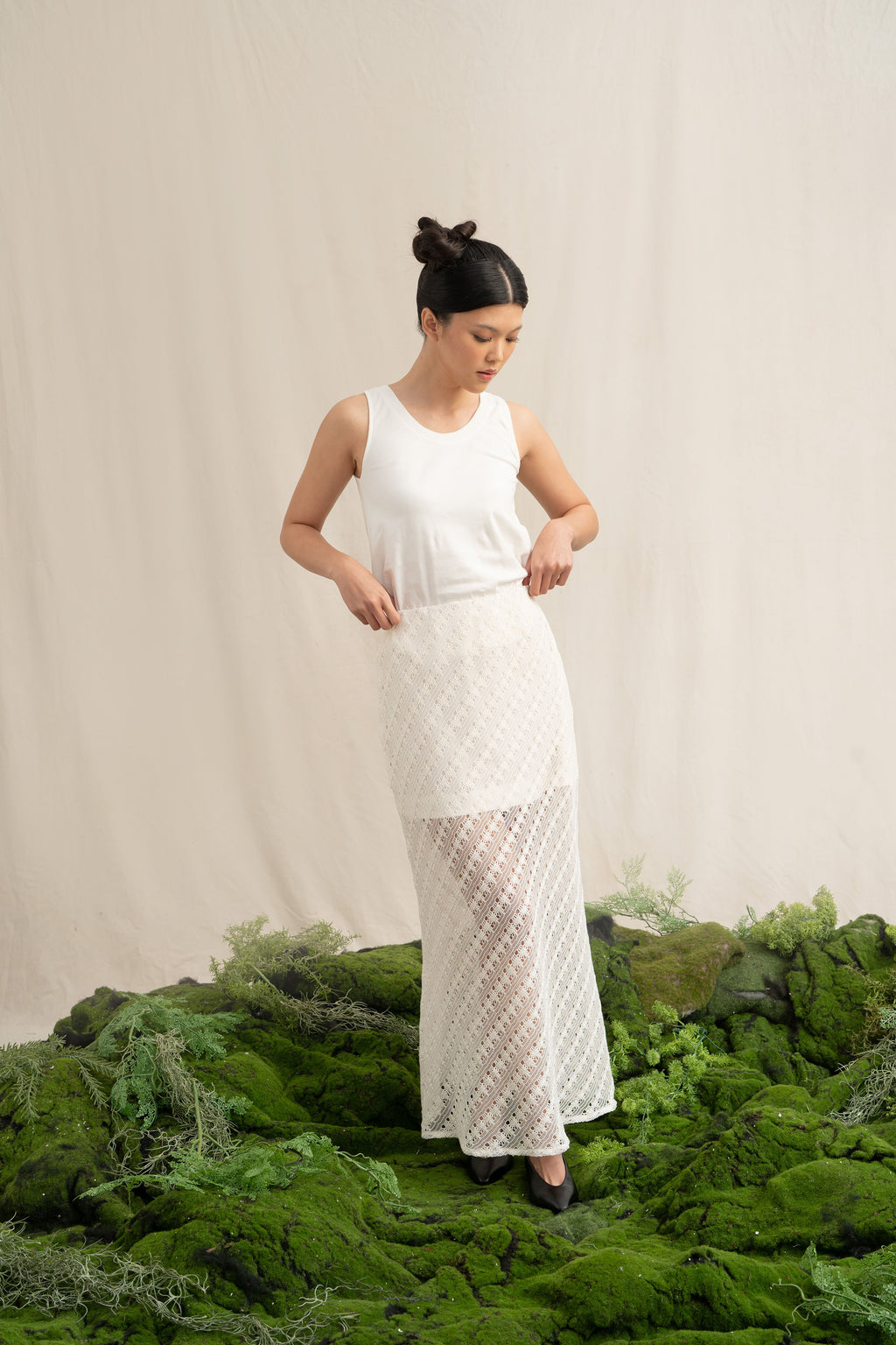 SD Crochet Maxi Skirt in Buttermilk (Shipment Date 8-19 June 2026)