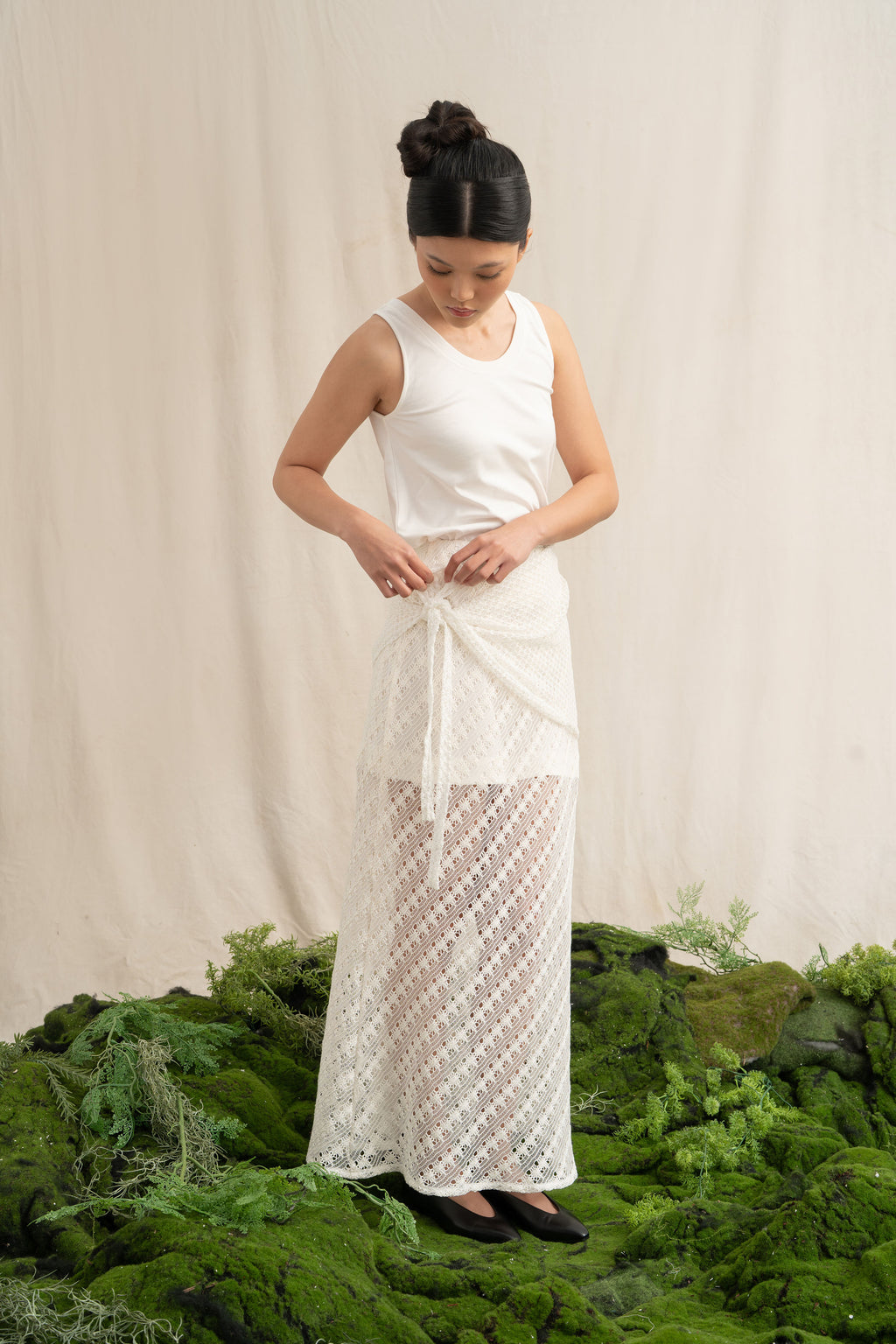 SD Crochet Maxi Skirt in Buttermilk (Shipment Date 8-19 June 2026)