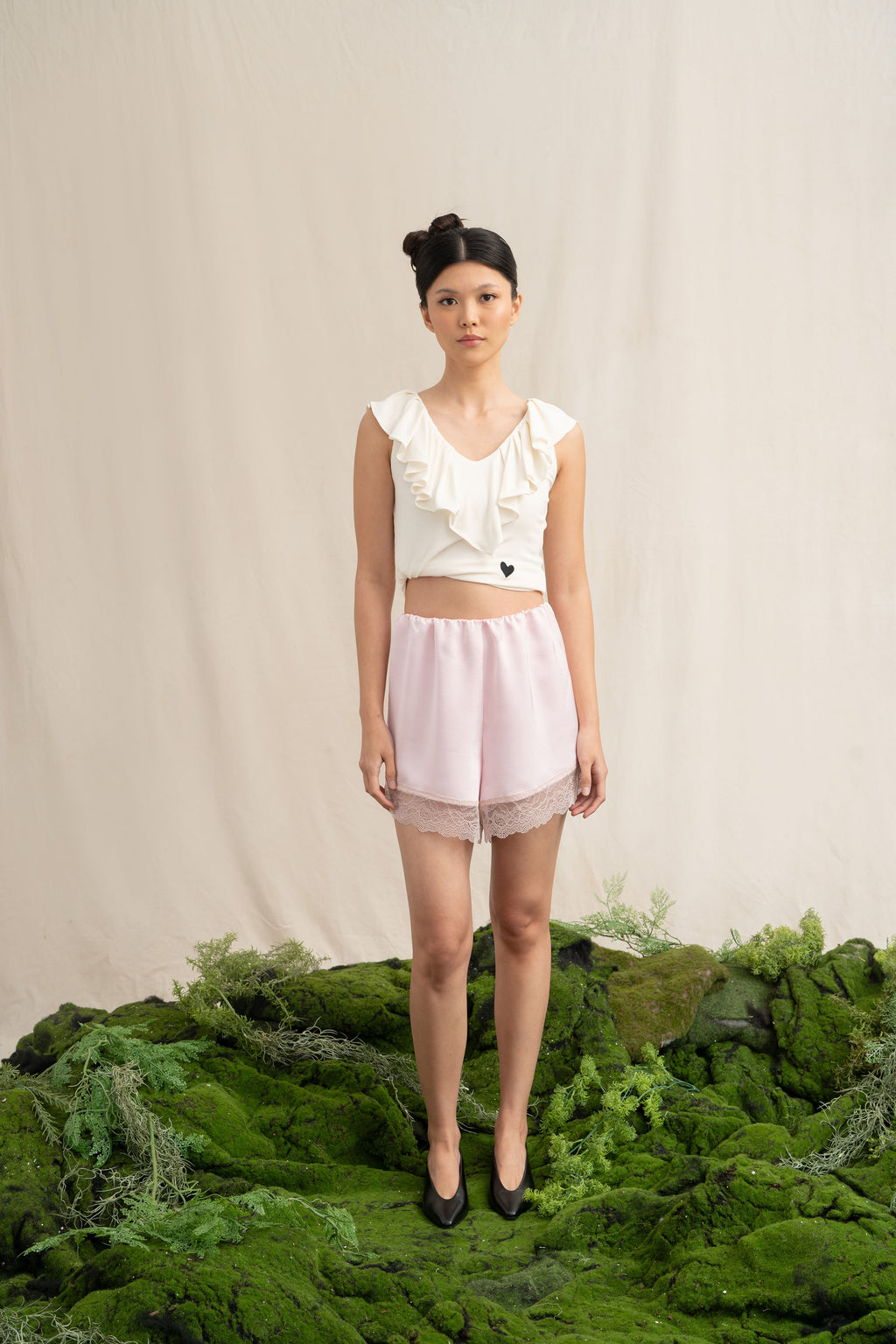 SD Lacey Satin Shorts in Hey Baby (Shipment Date 8-19 June 2026)