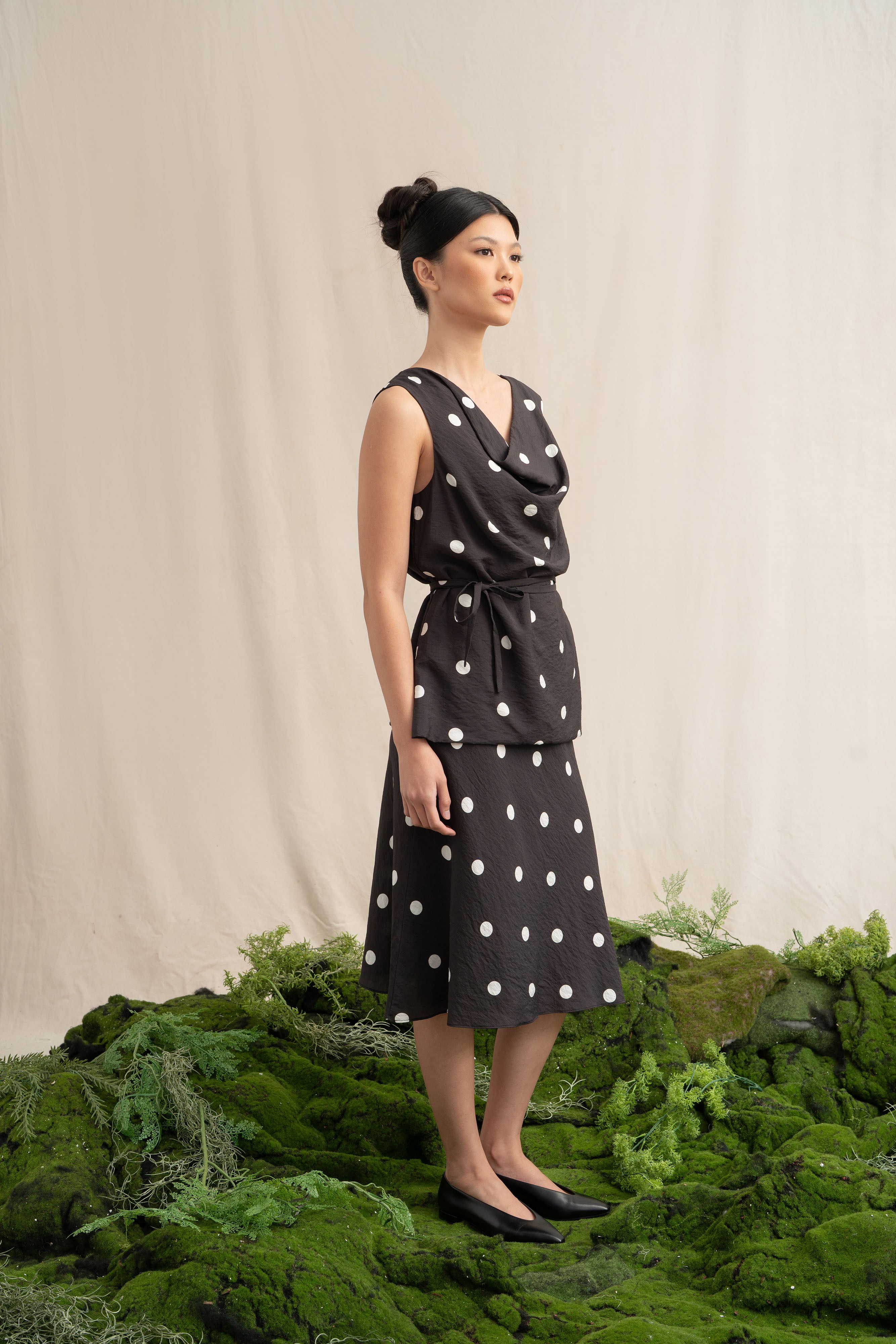 PO SD Drape Top in Polkadot (Shipment Date 22-30 June 2026)