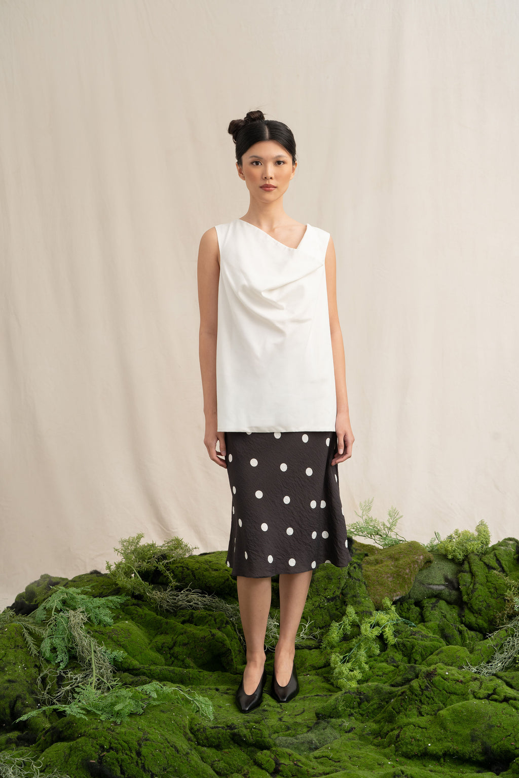 SD Drape Top in Buttermilk (Shipment Date 8-19 June 2026)