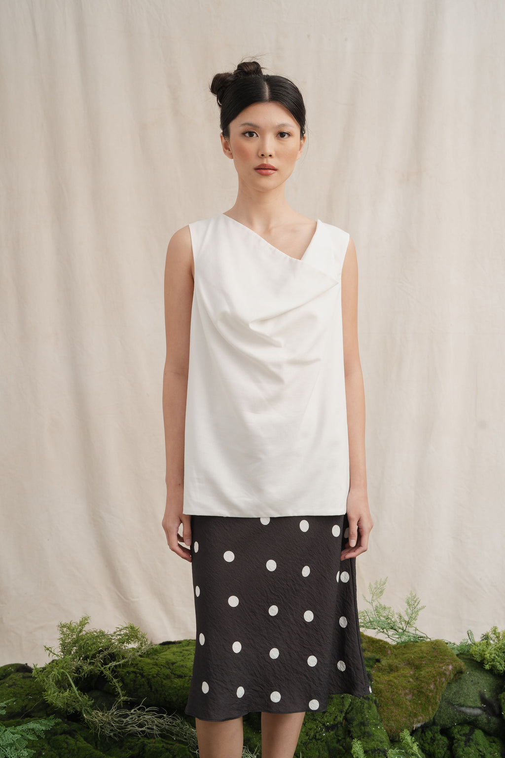SD Drape Top in Buttermilk (Shipment Date 8-19 June 2026)