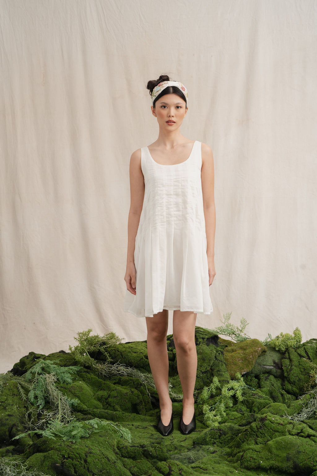 SD Sleeveless Mini Dress in Buttermilk (Shipment Date 8-19 June 2026)