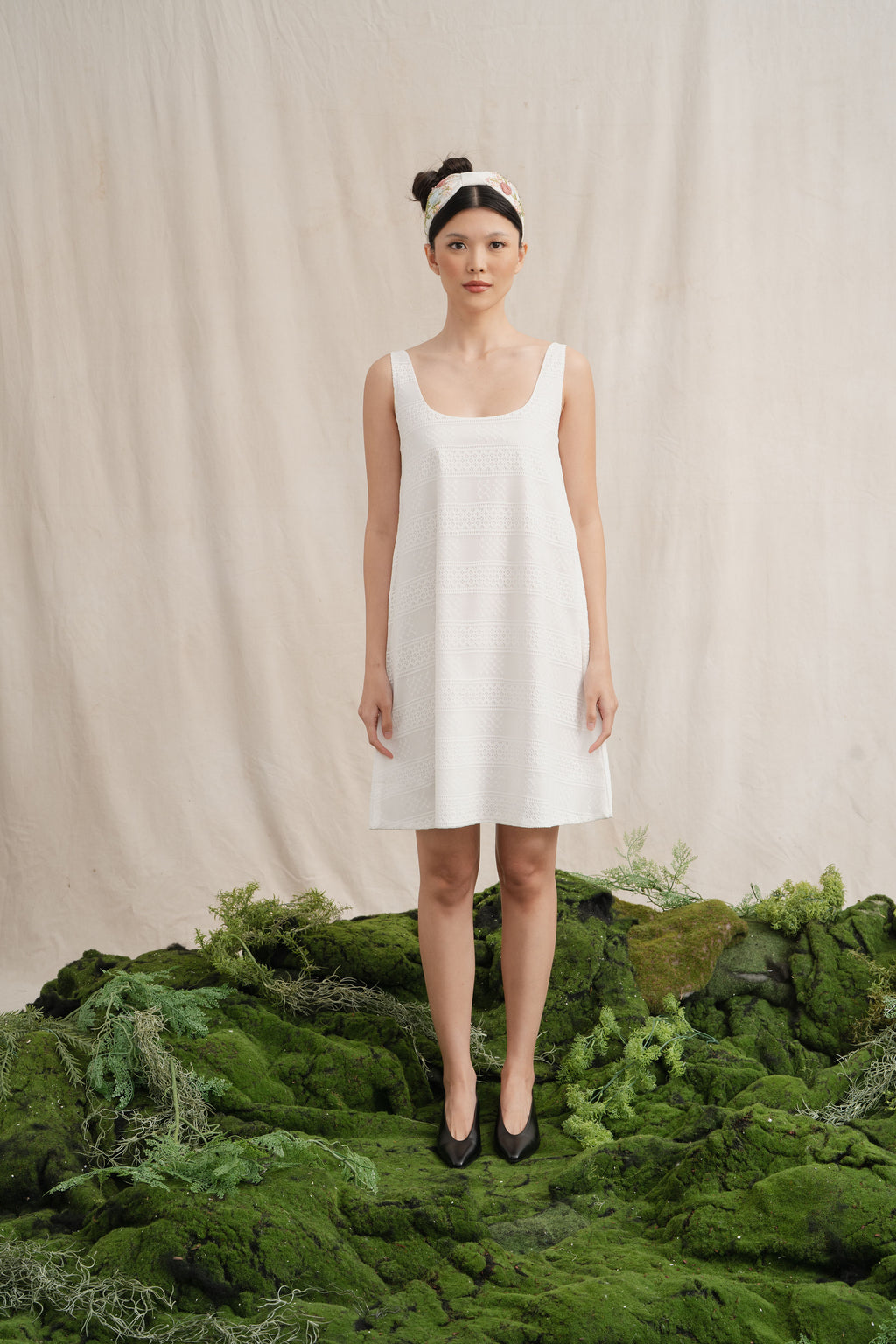 SD Crochet Mini Dress in Buttermilk (Shipment Date 8-19 June 2026)