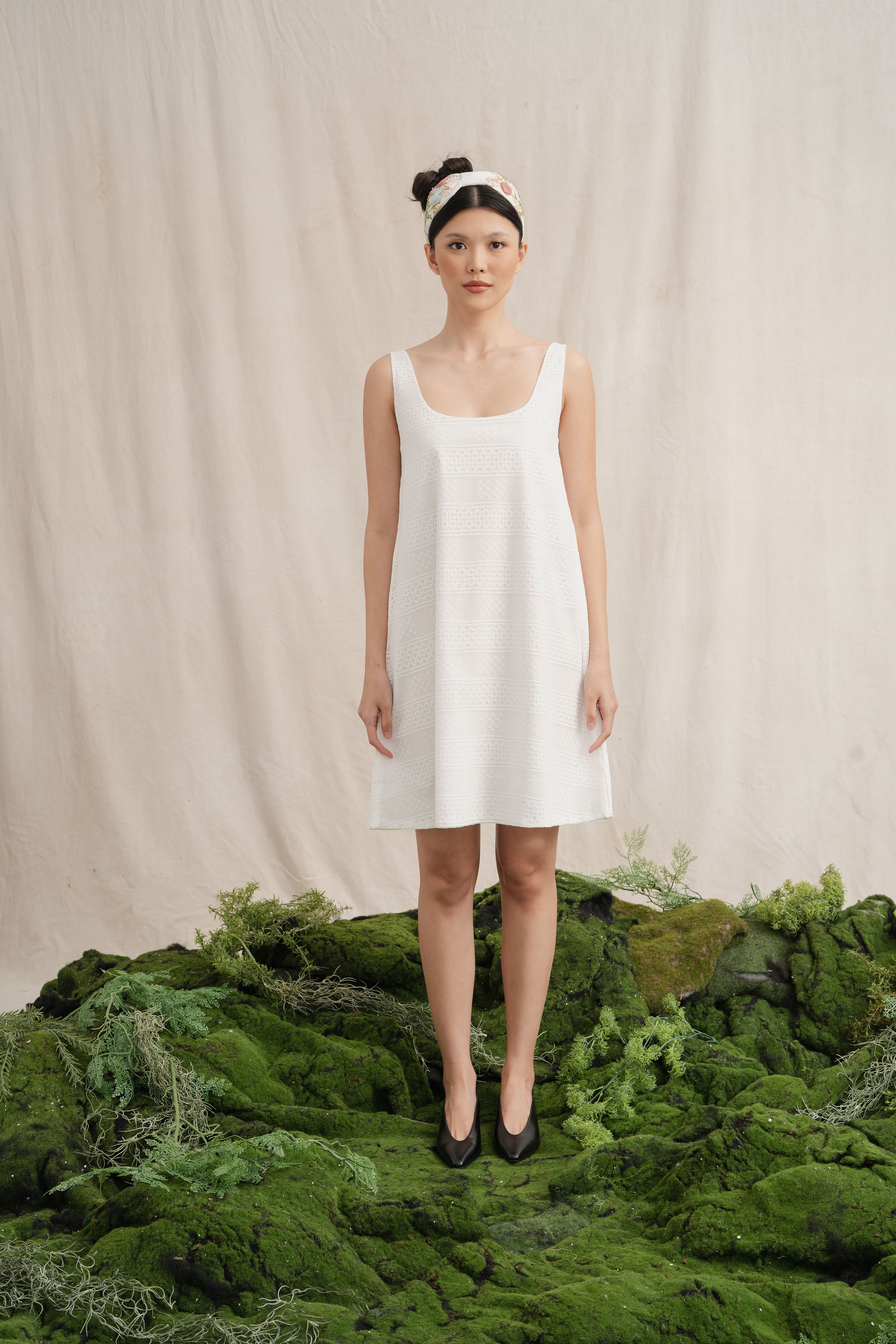 SD Crochet Mini Dress in Buttermilk (Shipment Date 8-19 June 2026)