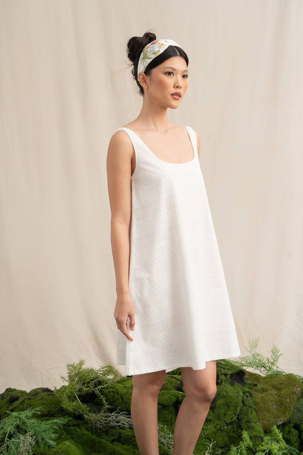 SD Crochet Mini Dress in Buttermilk (Shipment Date 8-19 June 2026)