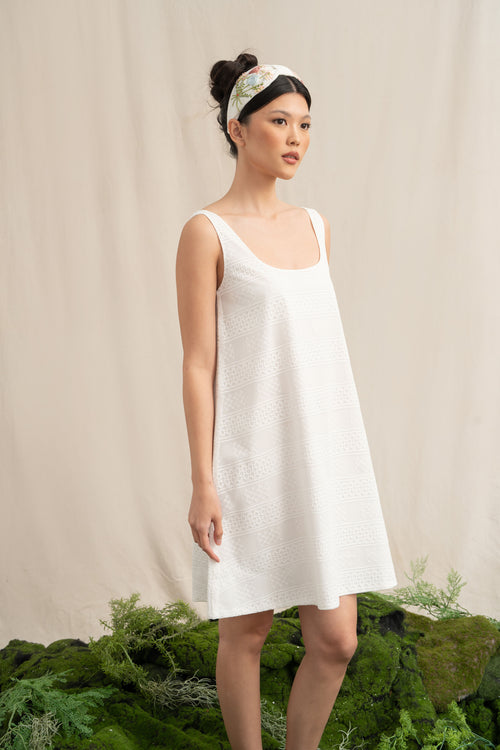 SD Crochet Mini Dress in Buttermilk (Shipment Date 8-19 June 2026)