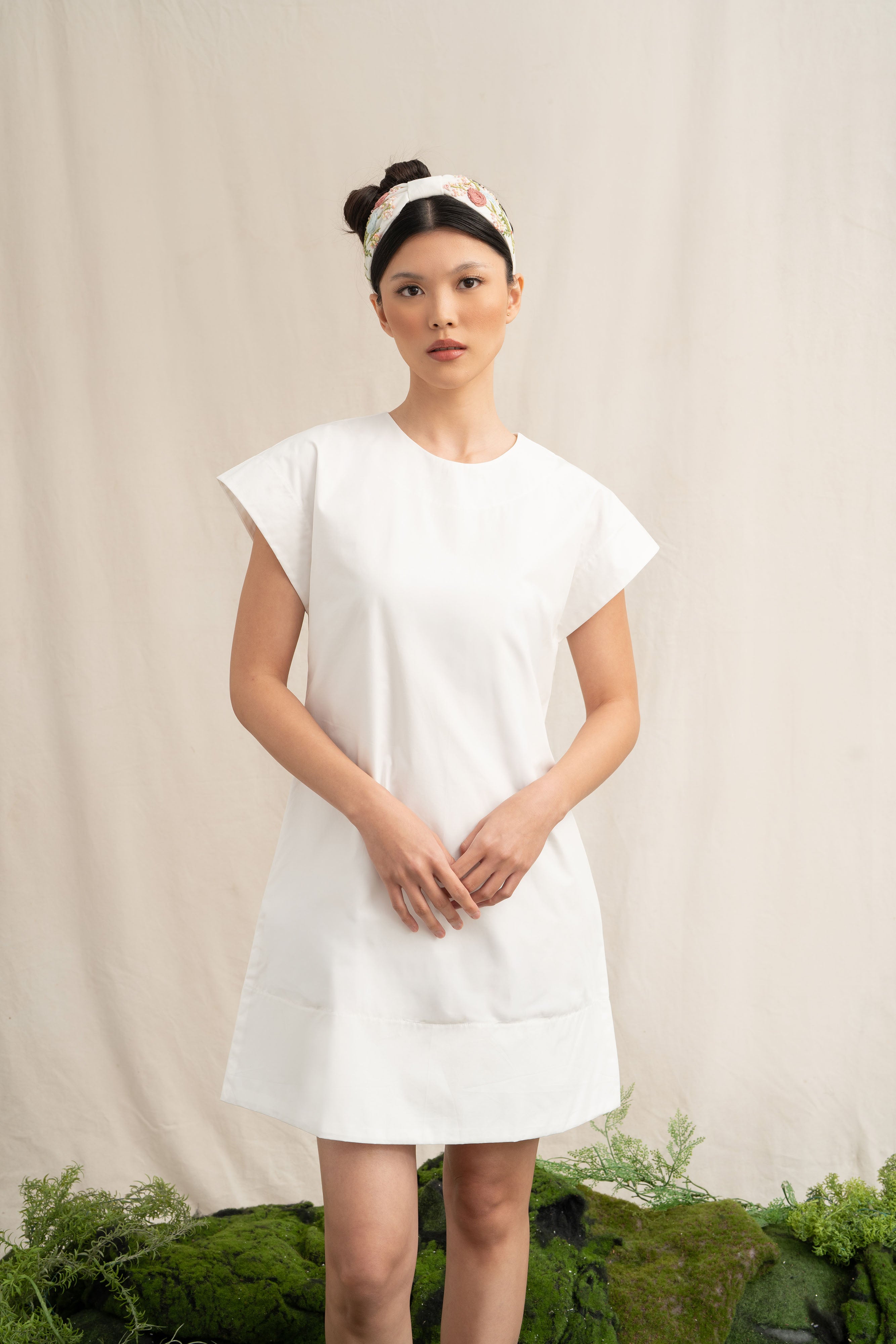 SD Sleeve Mini Dress in Buttermilk (Shipment Date 8-19 June 2026)