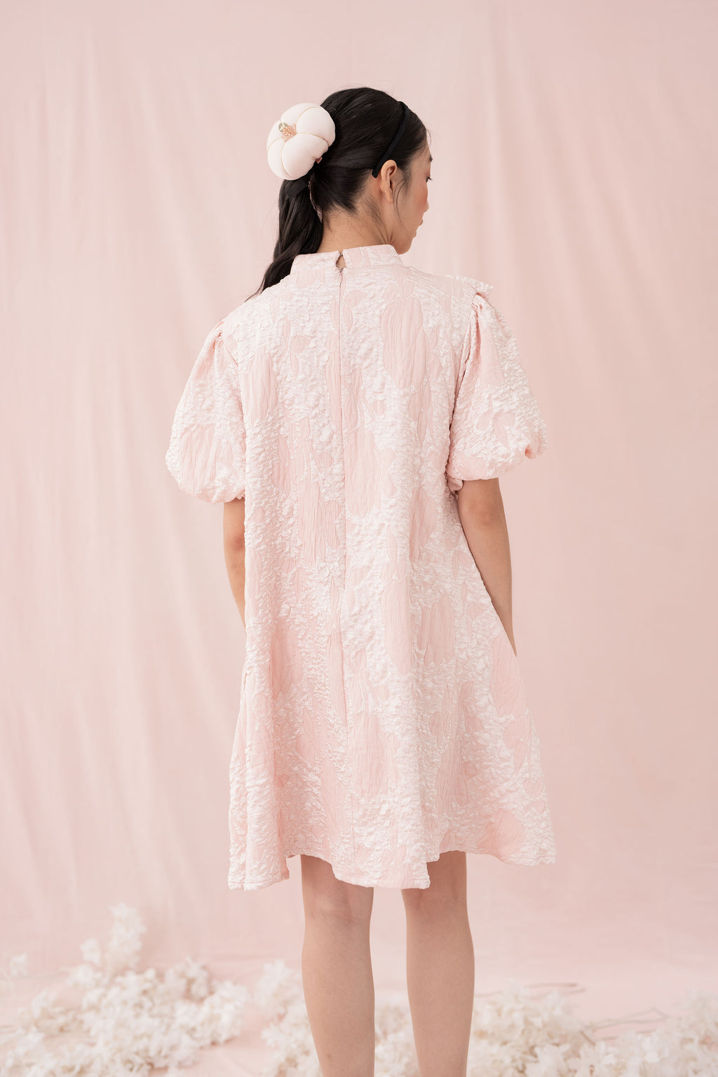 ETNY Pattern Puff Sleeve Dress