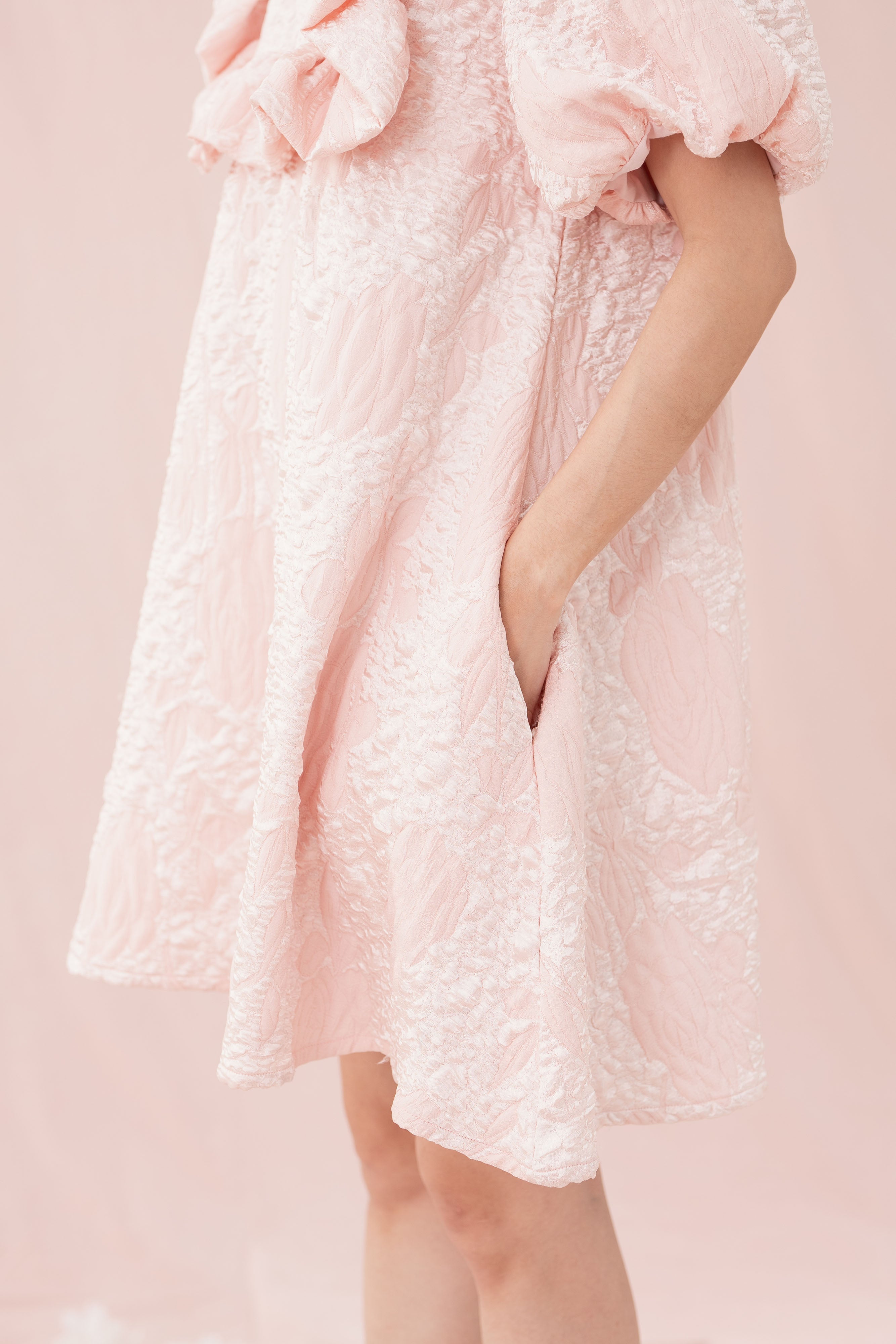 ETNY Pattern Puff Sleeve Dress