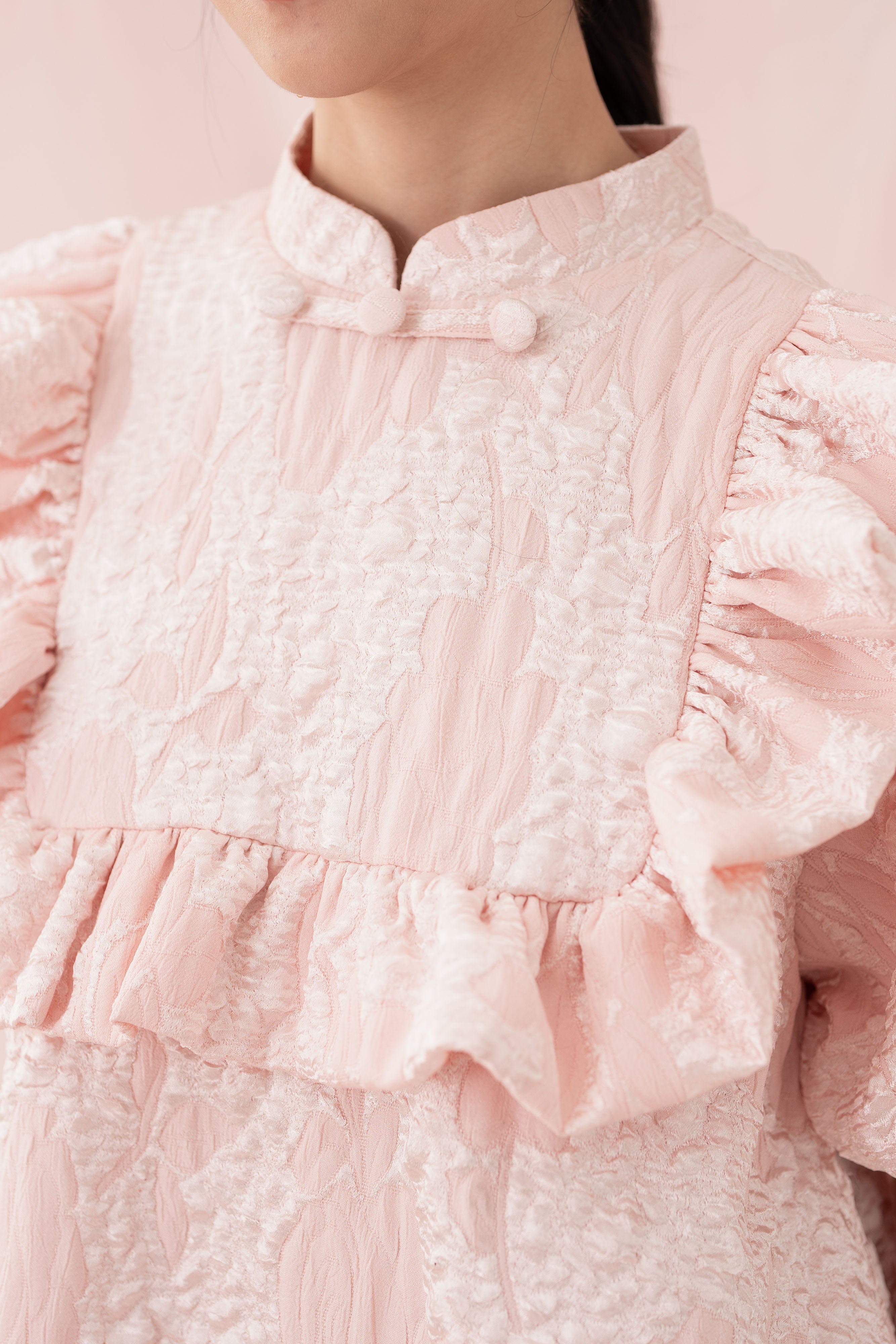 ETNY Pattern Puff Sleeve Dress