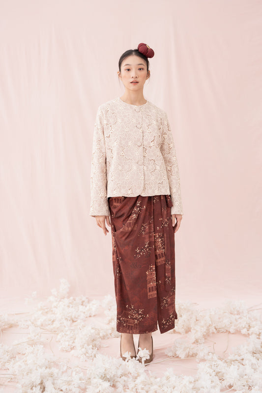 ETNY Pattern Wrap Skirt