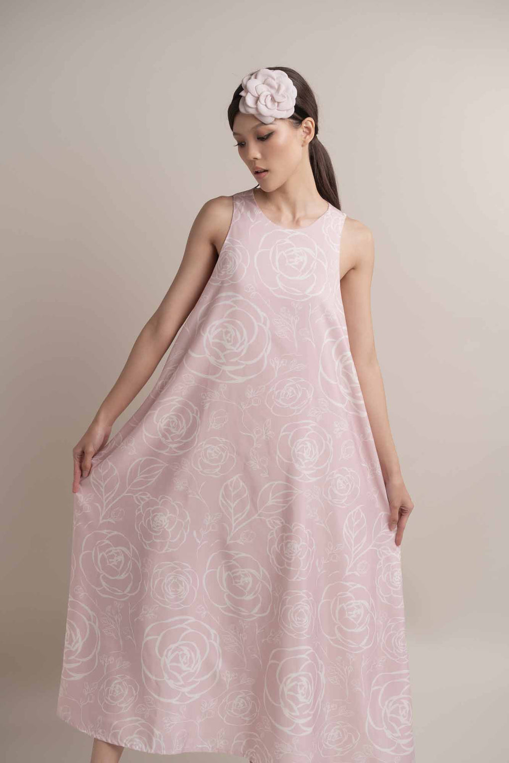 Camilla Pattern Sleeveless Midi Dress