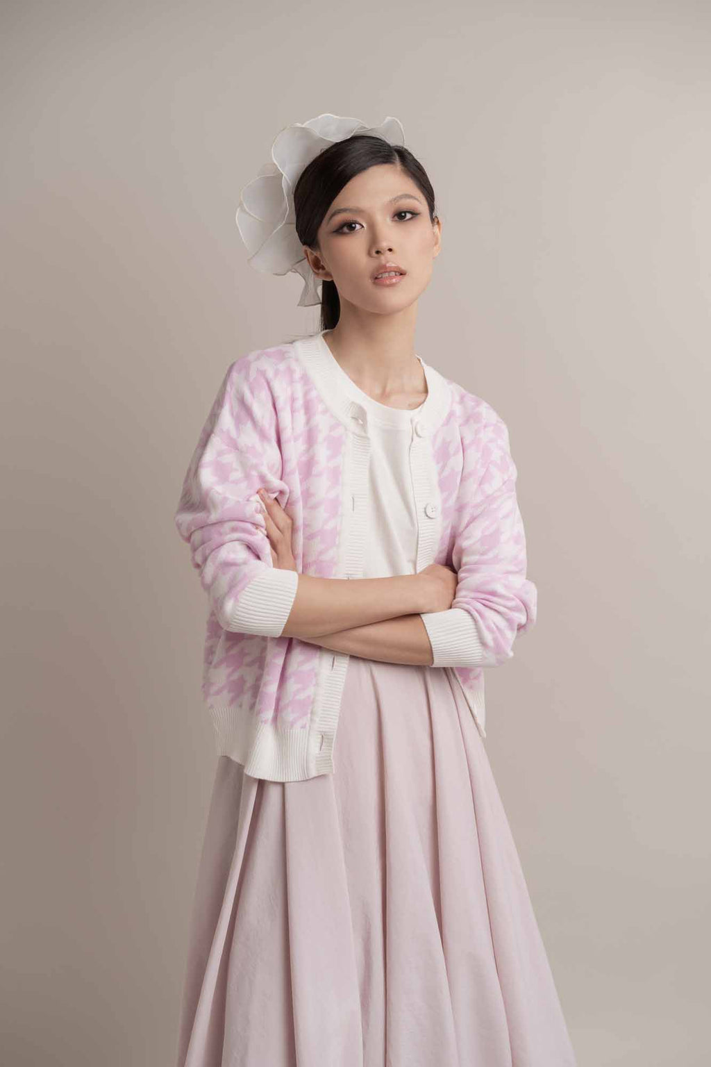 Camilla Houndstooth Cardigan