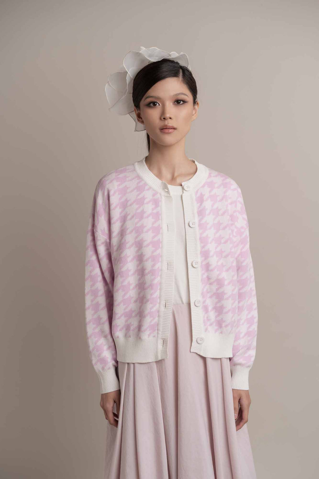 Camilla Houndstooth Cardigan