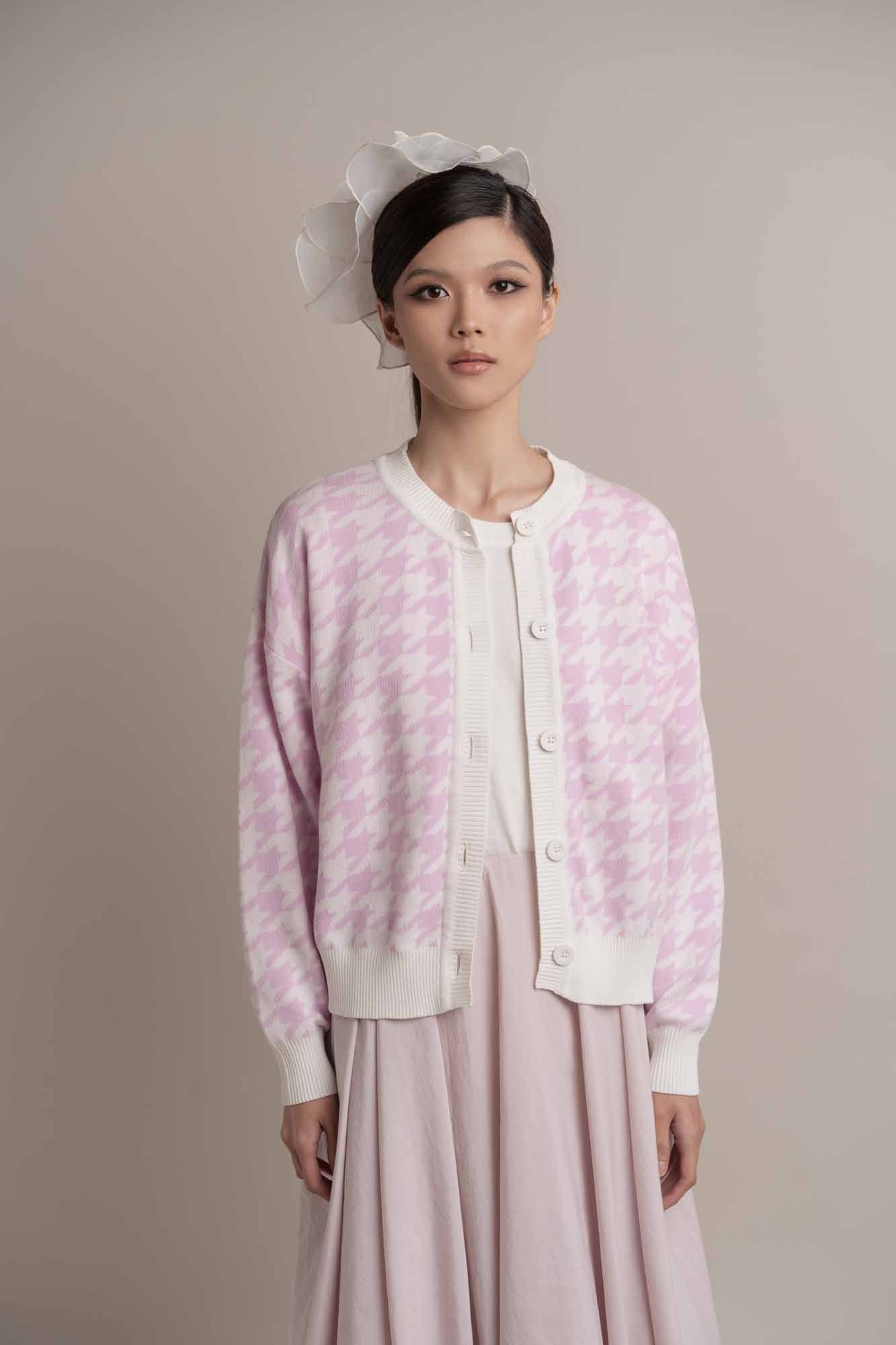 Camilla Houndstooth Cardigan