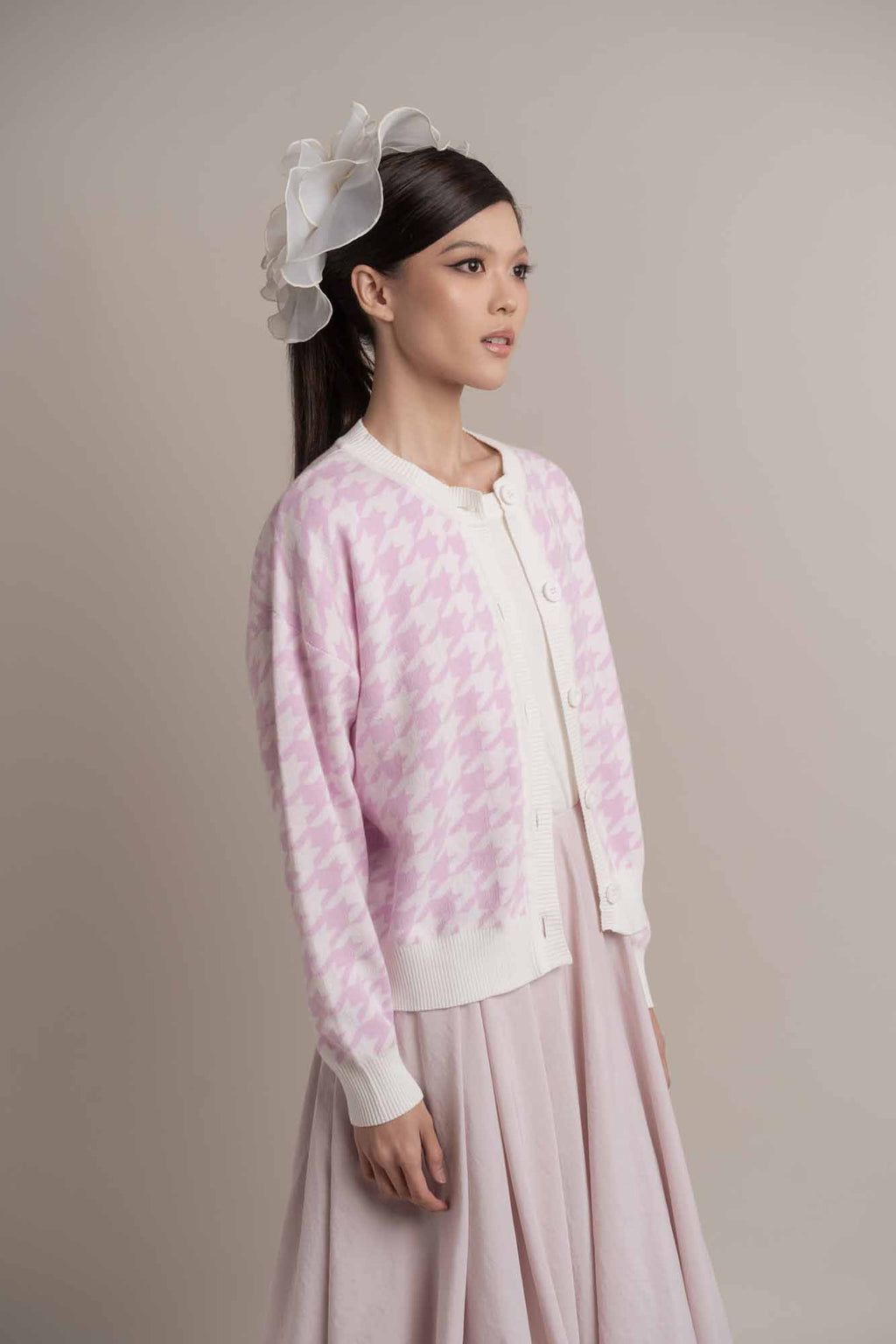 Camilla Houndstooth Cardigan