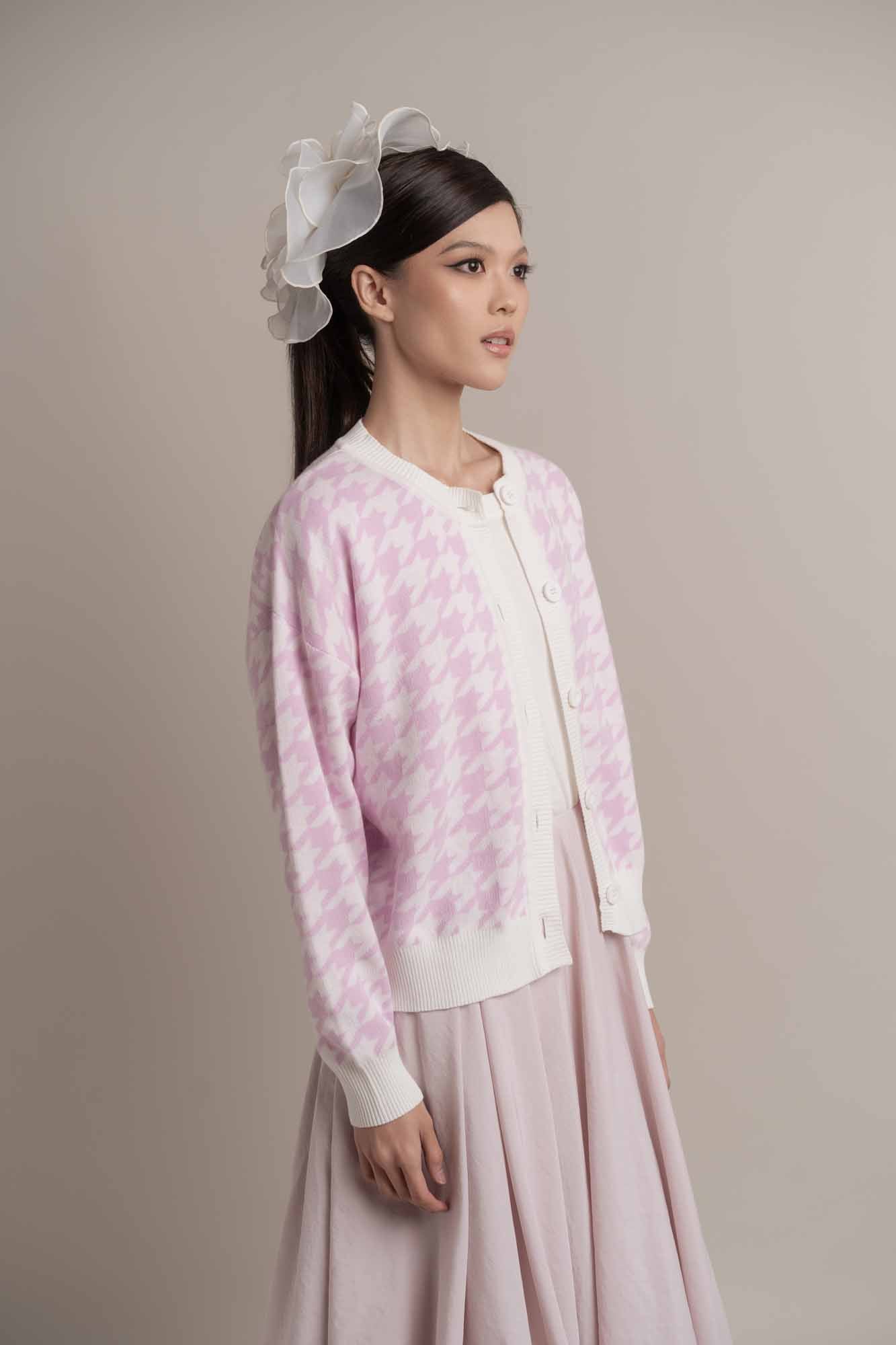 Camilla Houndstooth Cardigan