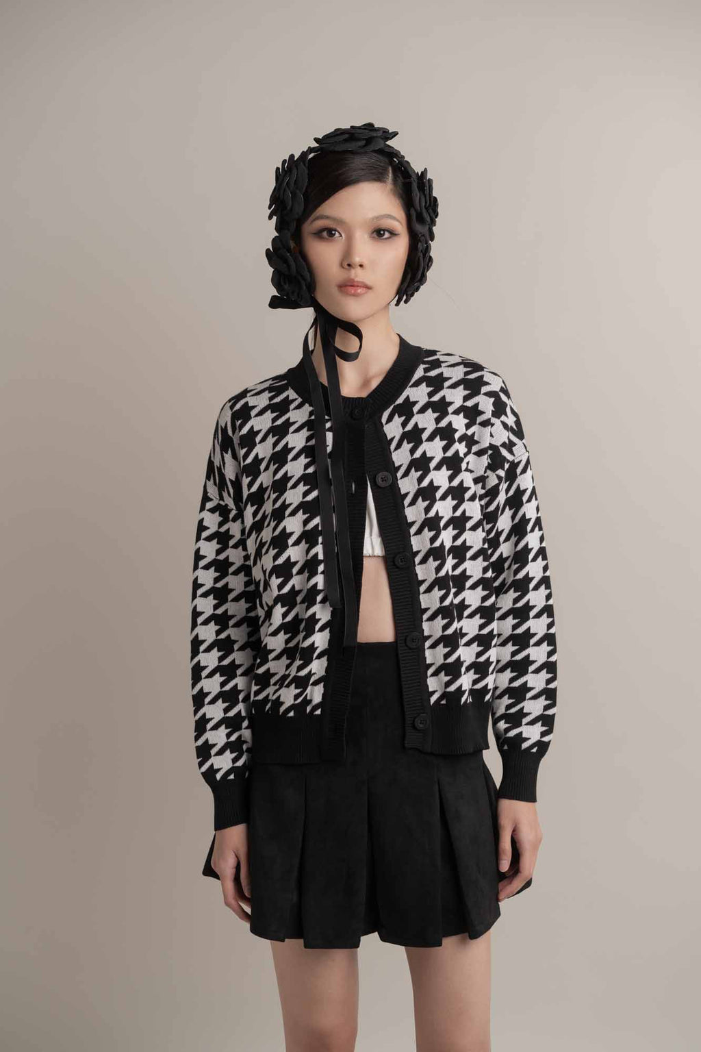 Camilla Houndstooth Cardigan