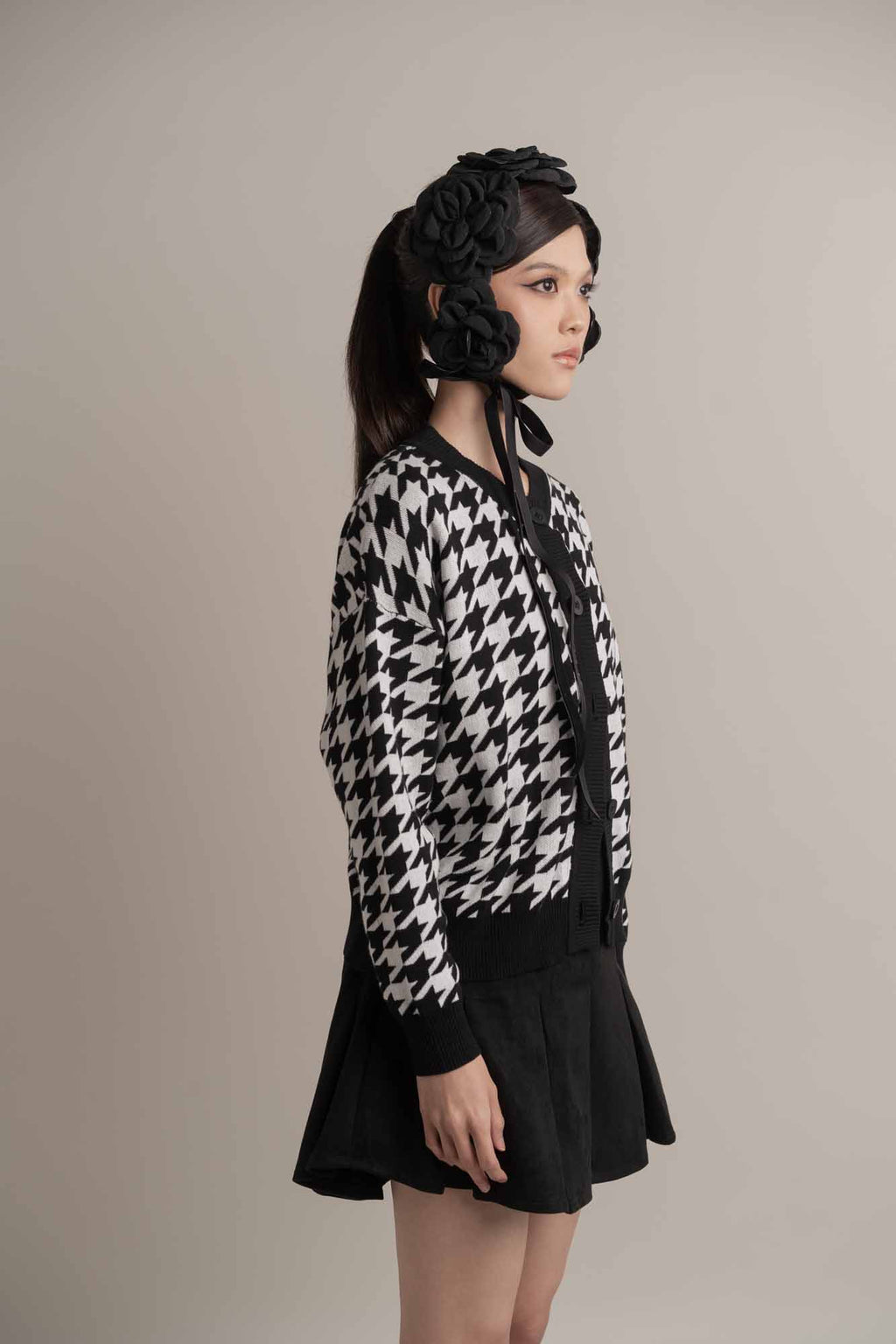 Camilla Houndstooth Cardigan