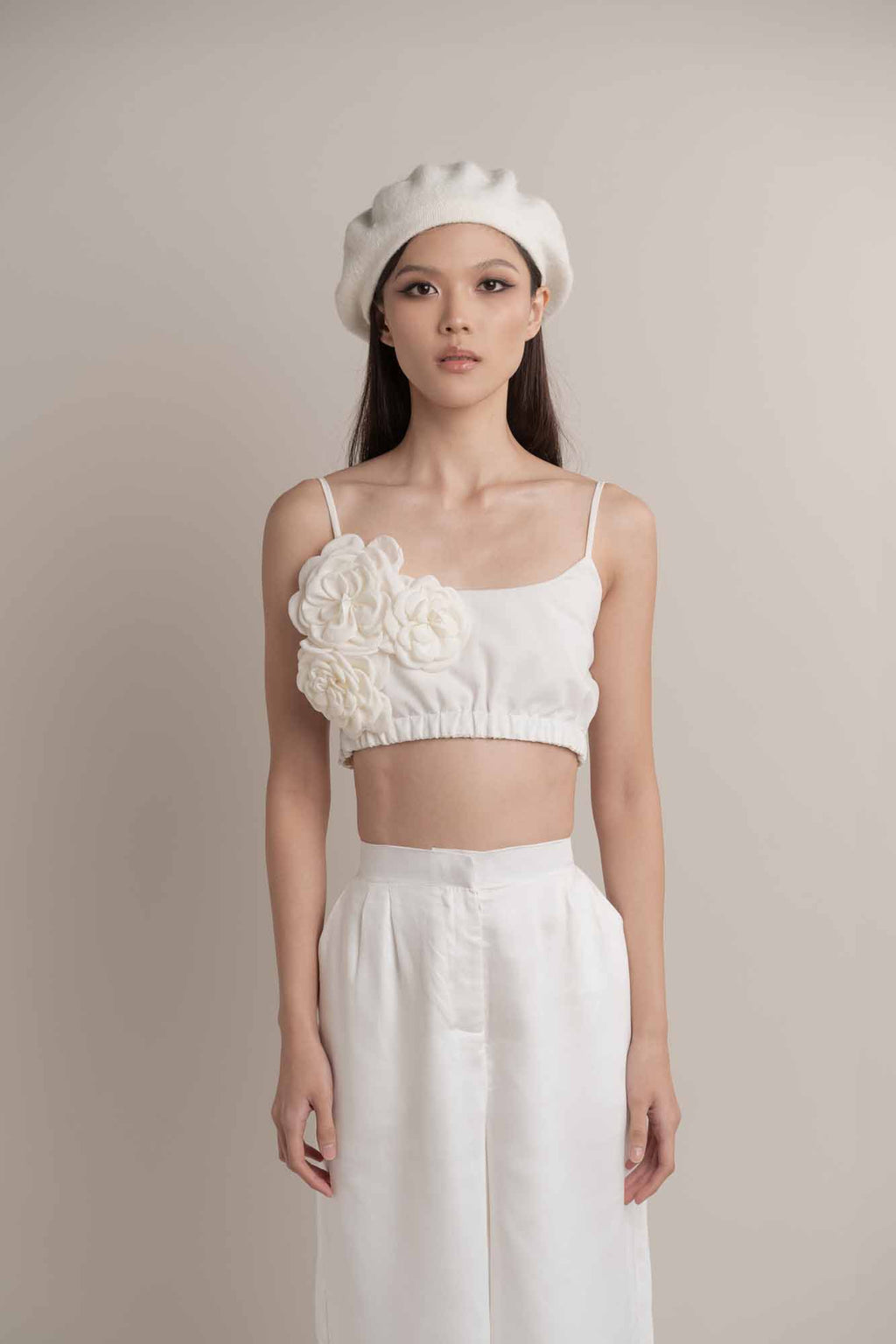 Camilla Crop Tank Top with Brooch