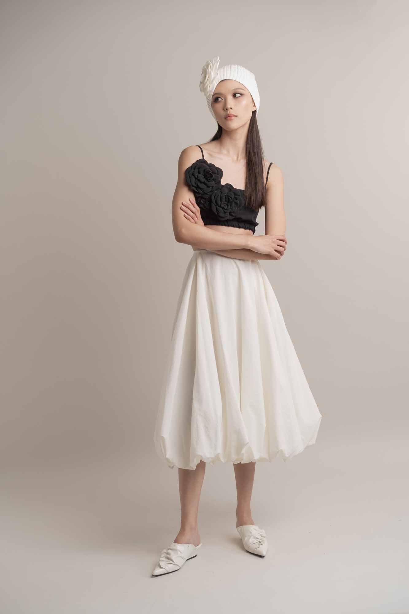 Camilla Crop Tank Top with Brooch