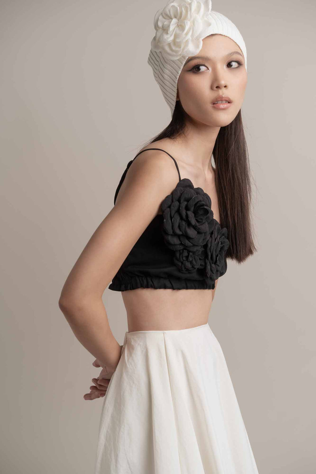 Camilla Crop Tank Top with Brooch