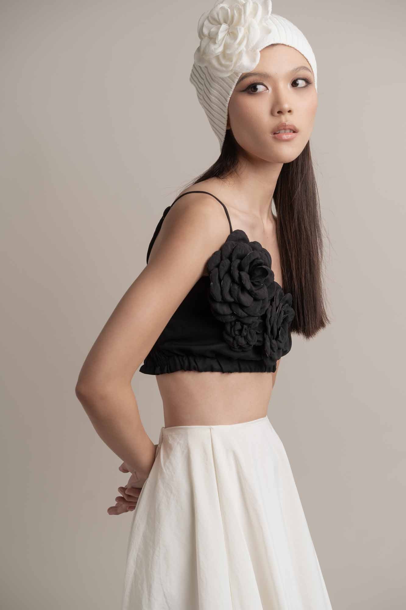 Camilla Crop Tank Top with Brooch