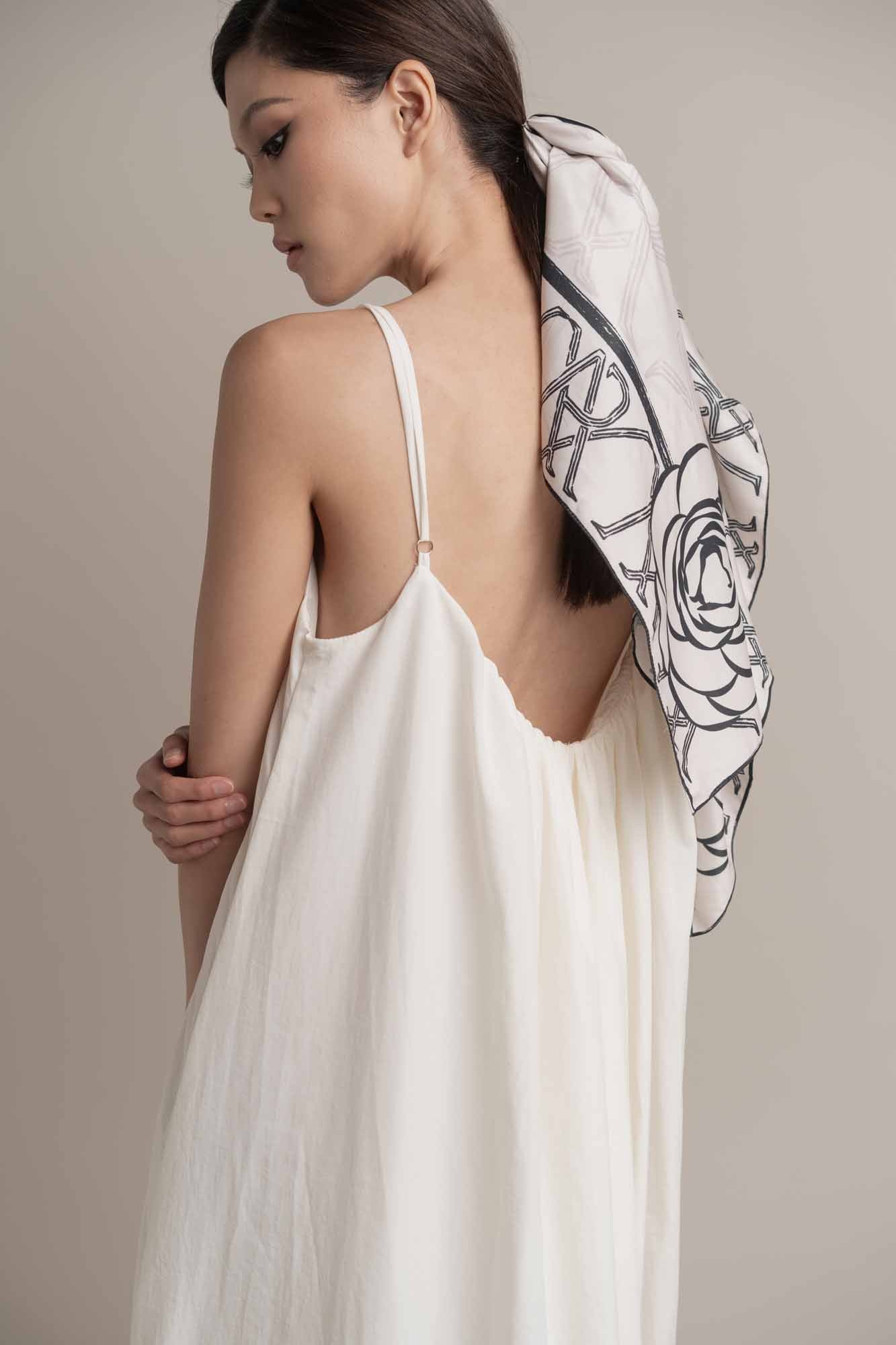 Camilla Long Dress with Brooch