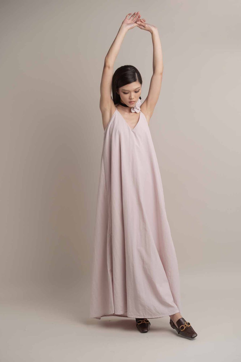 Camilla Long Dress with Brooch