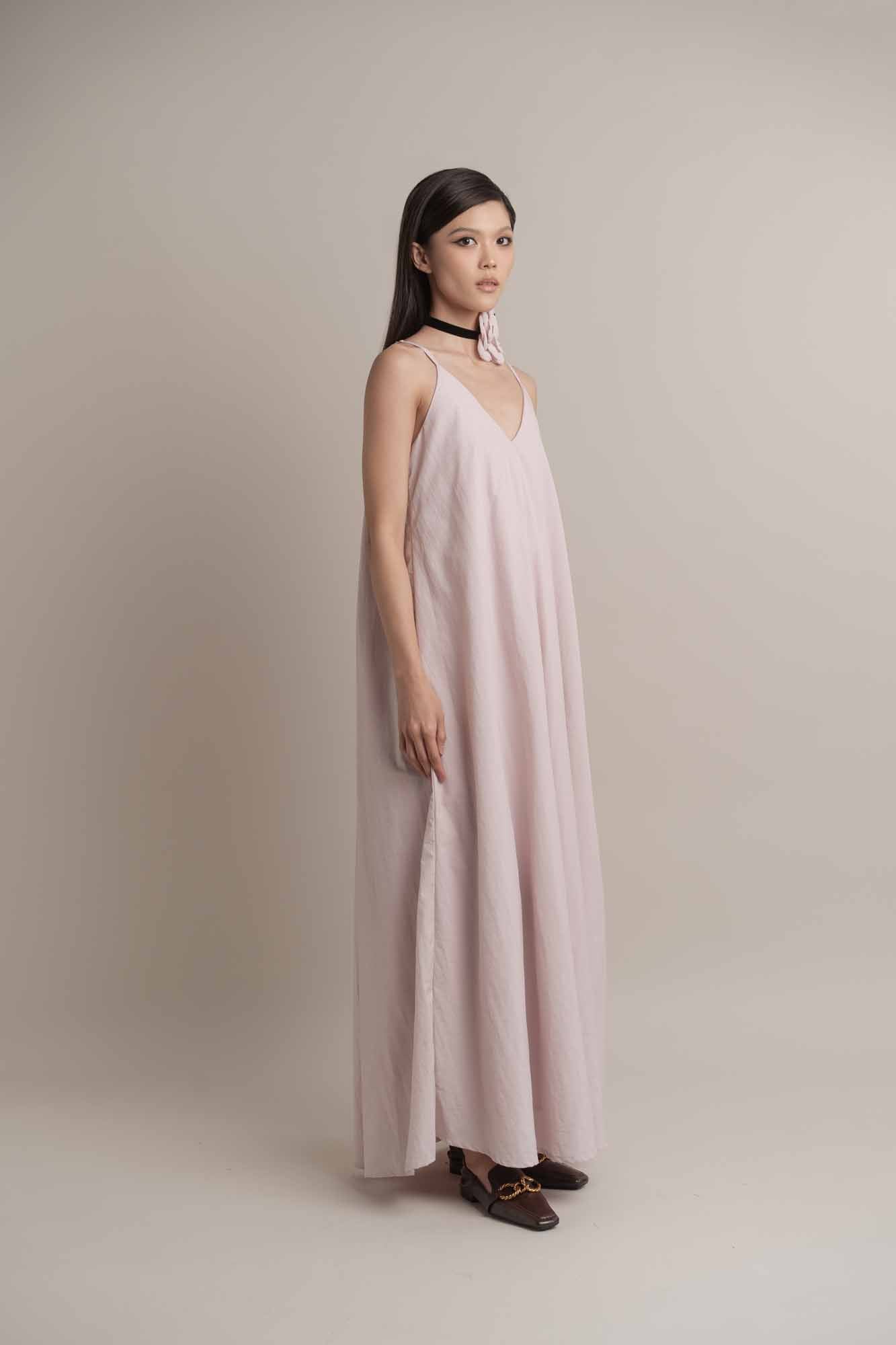 Camilla Long Dress with Brooch