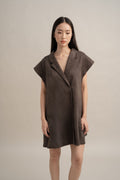 DA Shirt Mini Dress in Ash Brown