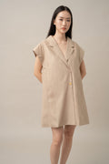 DA Shirt Mini Dress in Beige