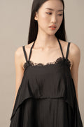 DA Lace Letter Top in Licorice