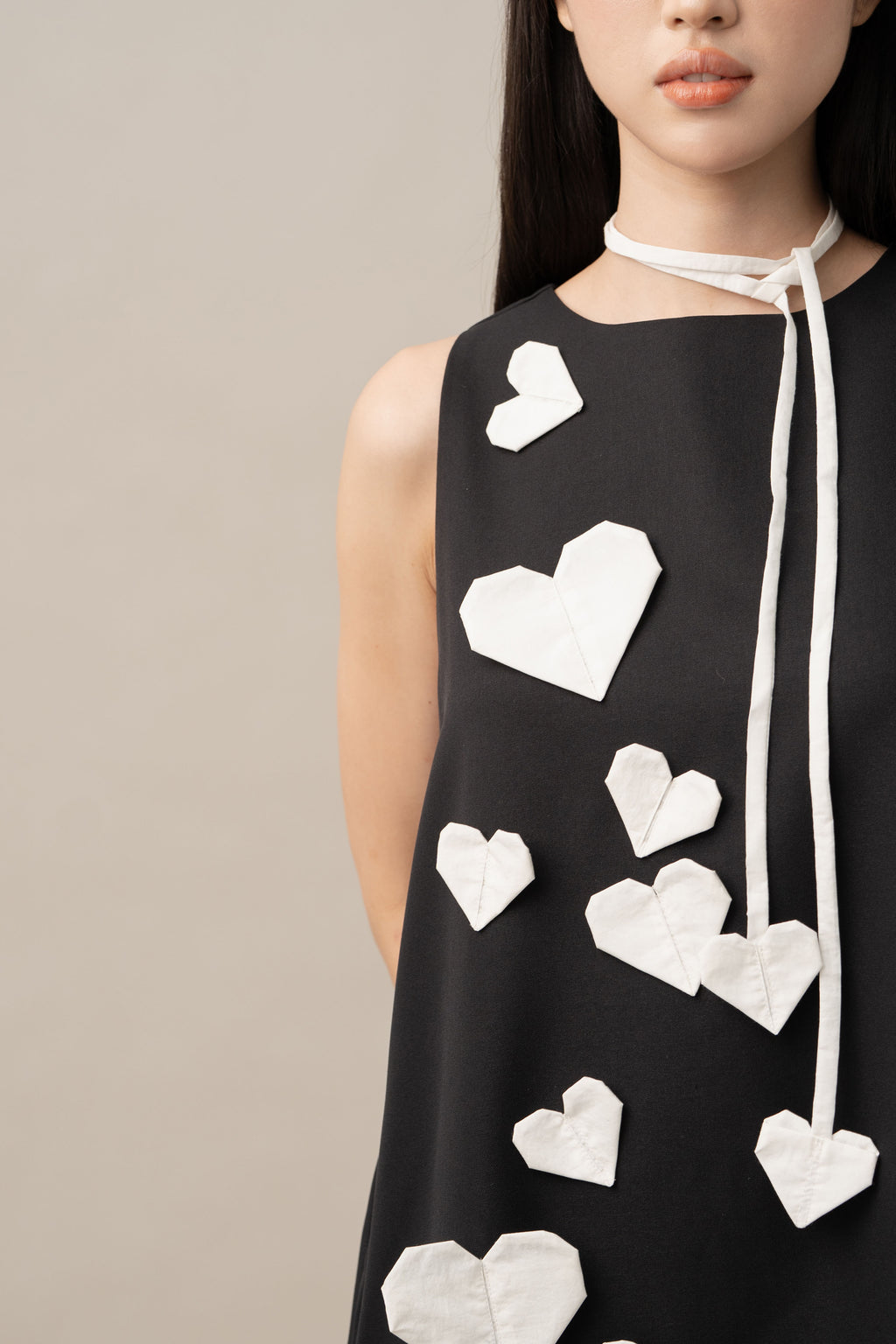 DA Origami Mini Dress in Licorice