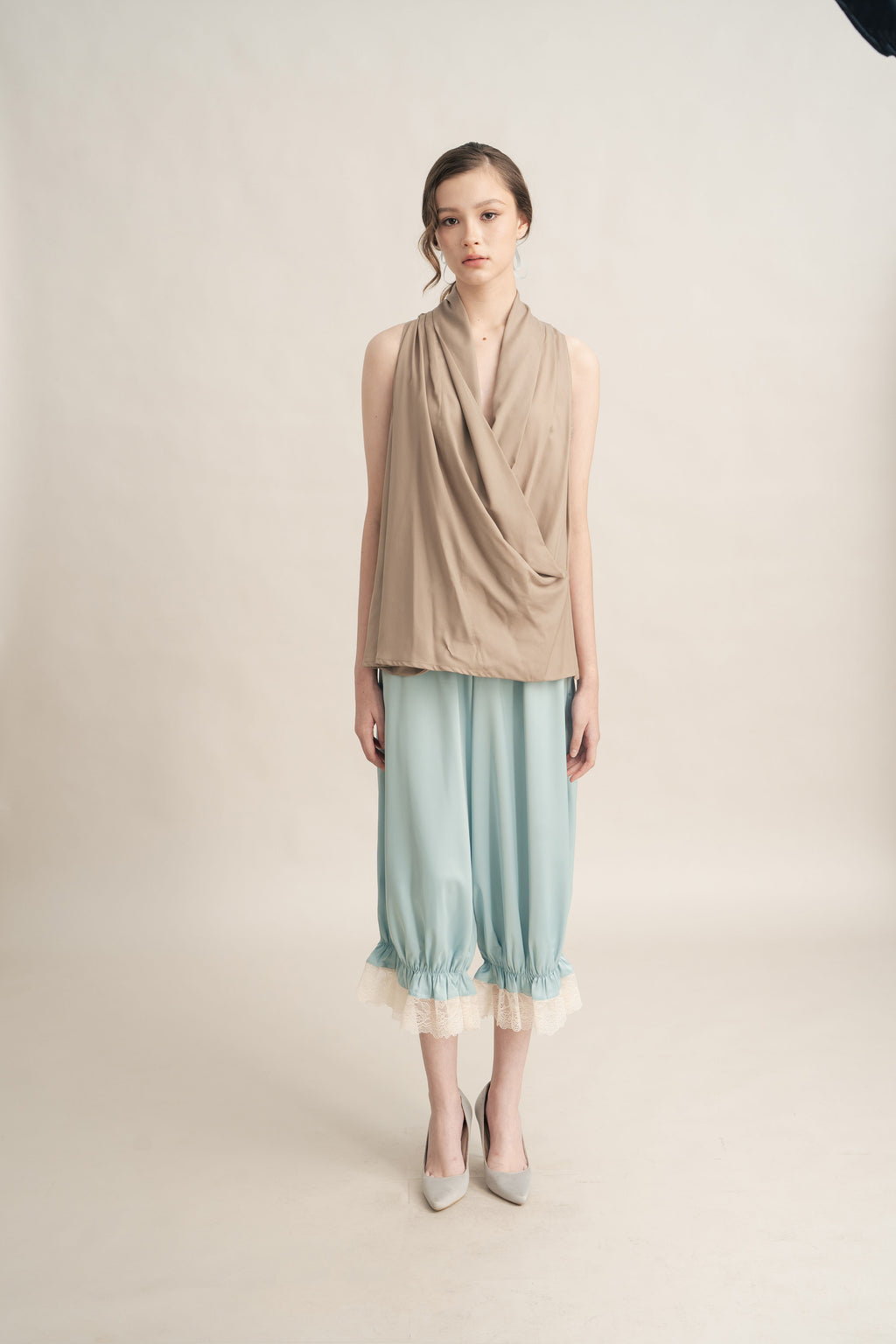 Quiet Halter Top in Latte