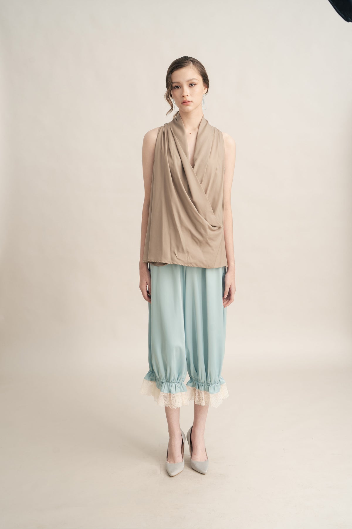 Quiet Halter Top in Latte