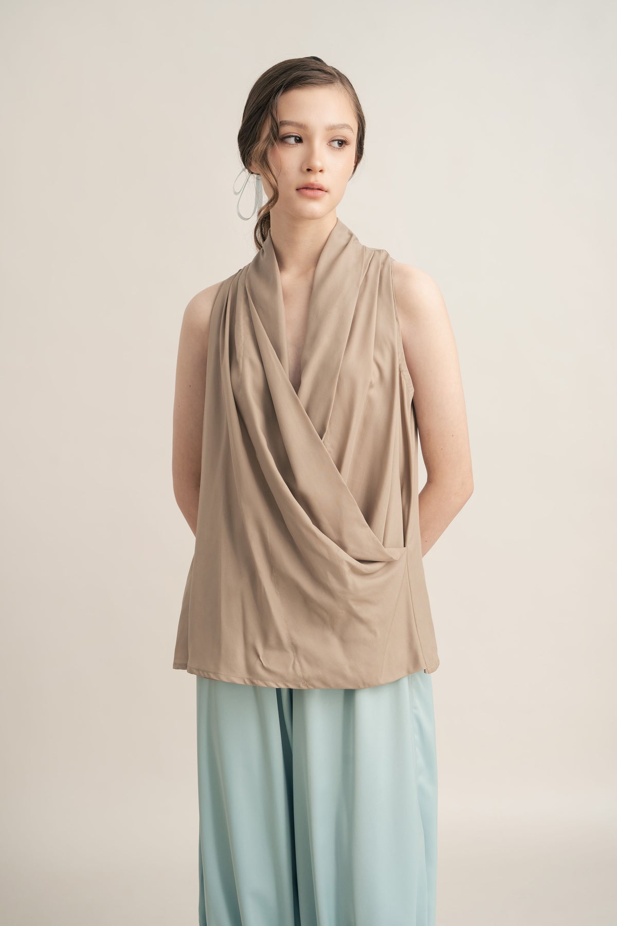 Quiet Halter Top in Latte